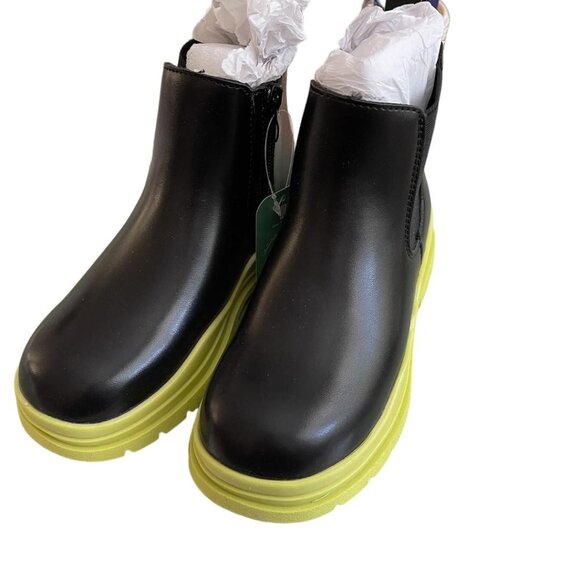 Kids Ankle Boots Boys Girls Winter Chelsea Casual Slip On Shoes Biker Size 1 - Picture 4 of 7